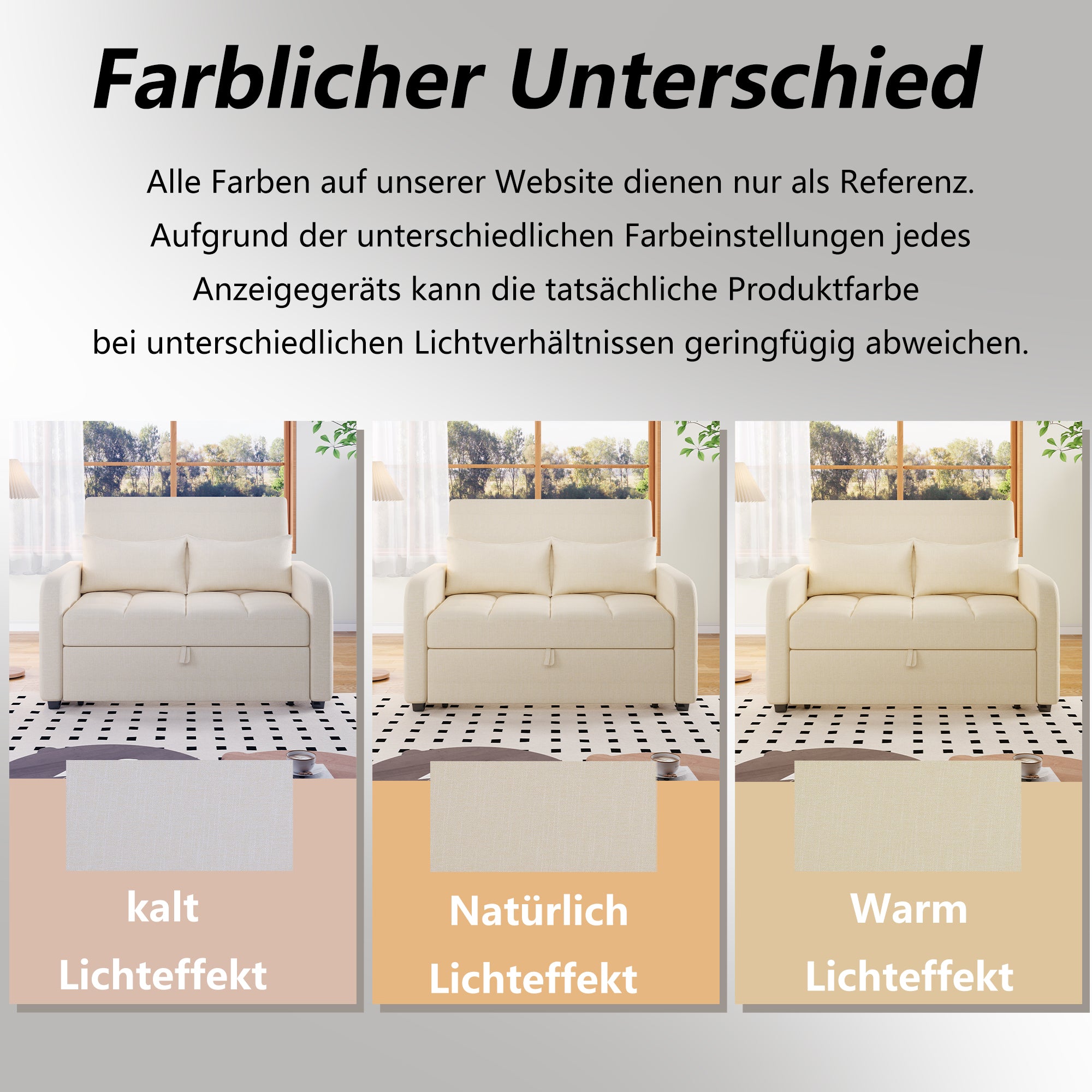 Sofa Bed, Multifunctional Folding Adjustable Backrest, 180x127 cm