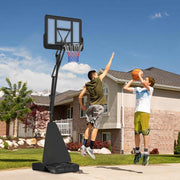 SPORTNOW Adjustable Basketball Hoop with Wheels, Black