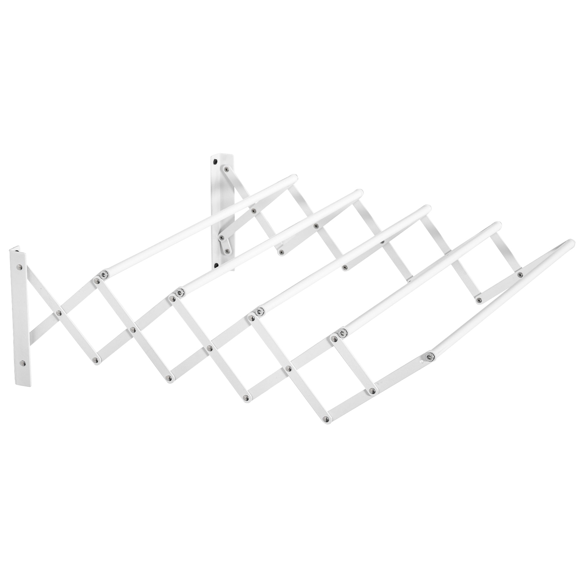 Wall Dryer, Space-Saving Clothes Airer, Metal White