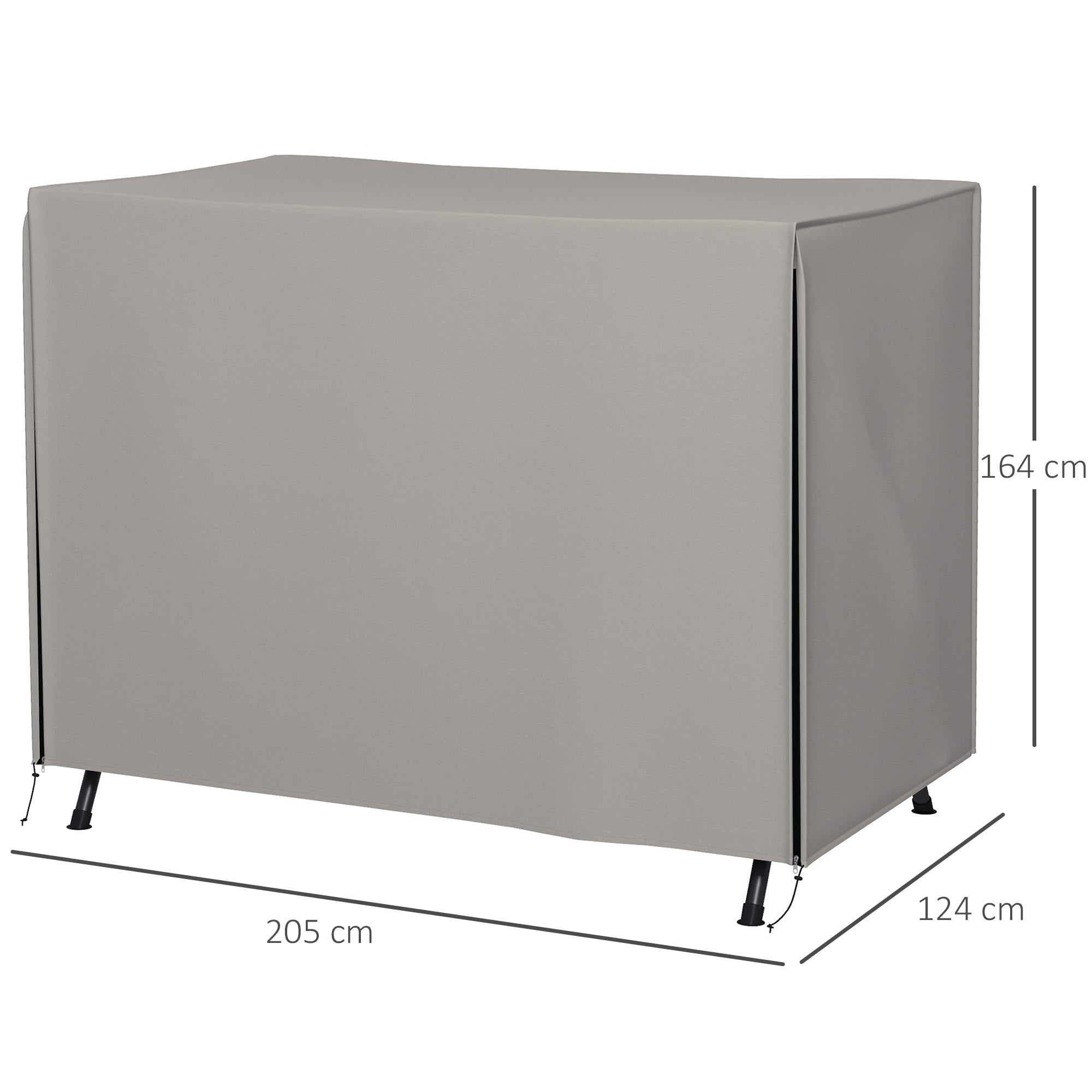 Three-Seater Swing Chair Protective Cover 205 x 124cm Grey