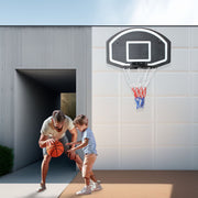 Basketball Hoop, Wall-Mounted 28.5" x 18" Shatterproof, Steel Frame