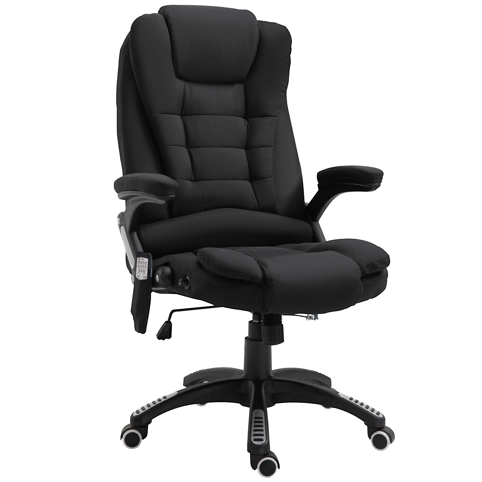 Vinsetto Office Gaming Chair, Massage Function, Height Adjustable, Black