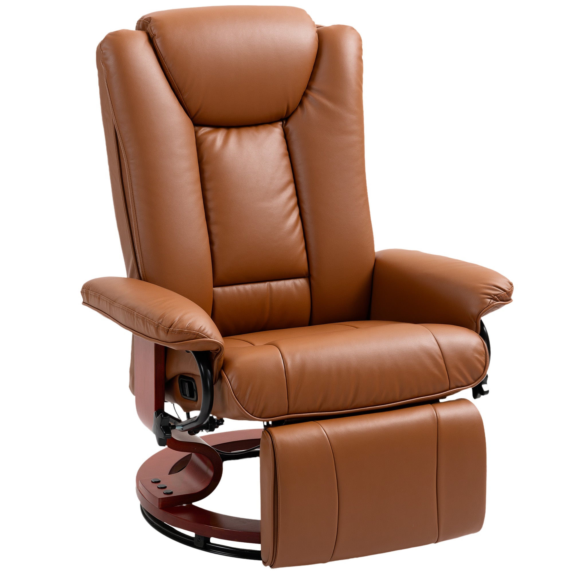 Faux Leather Recliner Chair - Brown