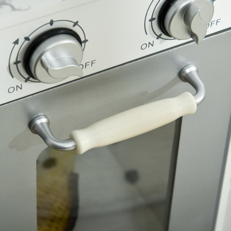 Toy Kitchen Playset with Lights, Sounds & Ice Maker - White