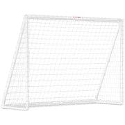 Football Goal with Robust Net and Plastic Frame, 240 x 90 x 180 cm, White