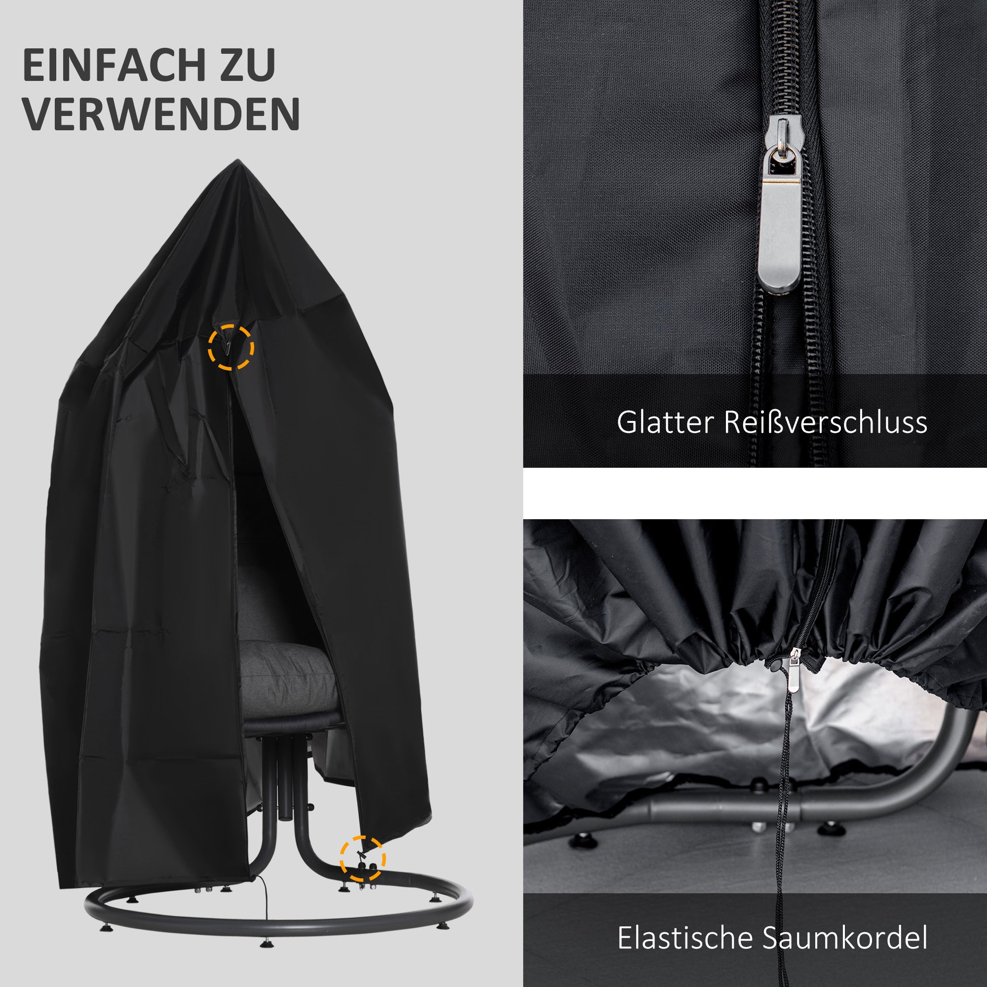 Hanging Chair Cover Waterproof 210D Oxford Ø115 x 190H cm