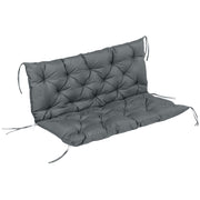 Garden Bench Cushion 2 Seater Swing Chair Seat Pad 110 x 120 cm Dark Grey