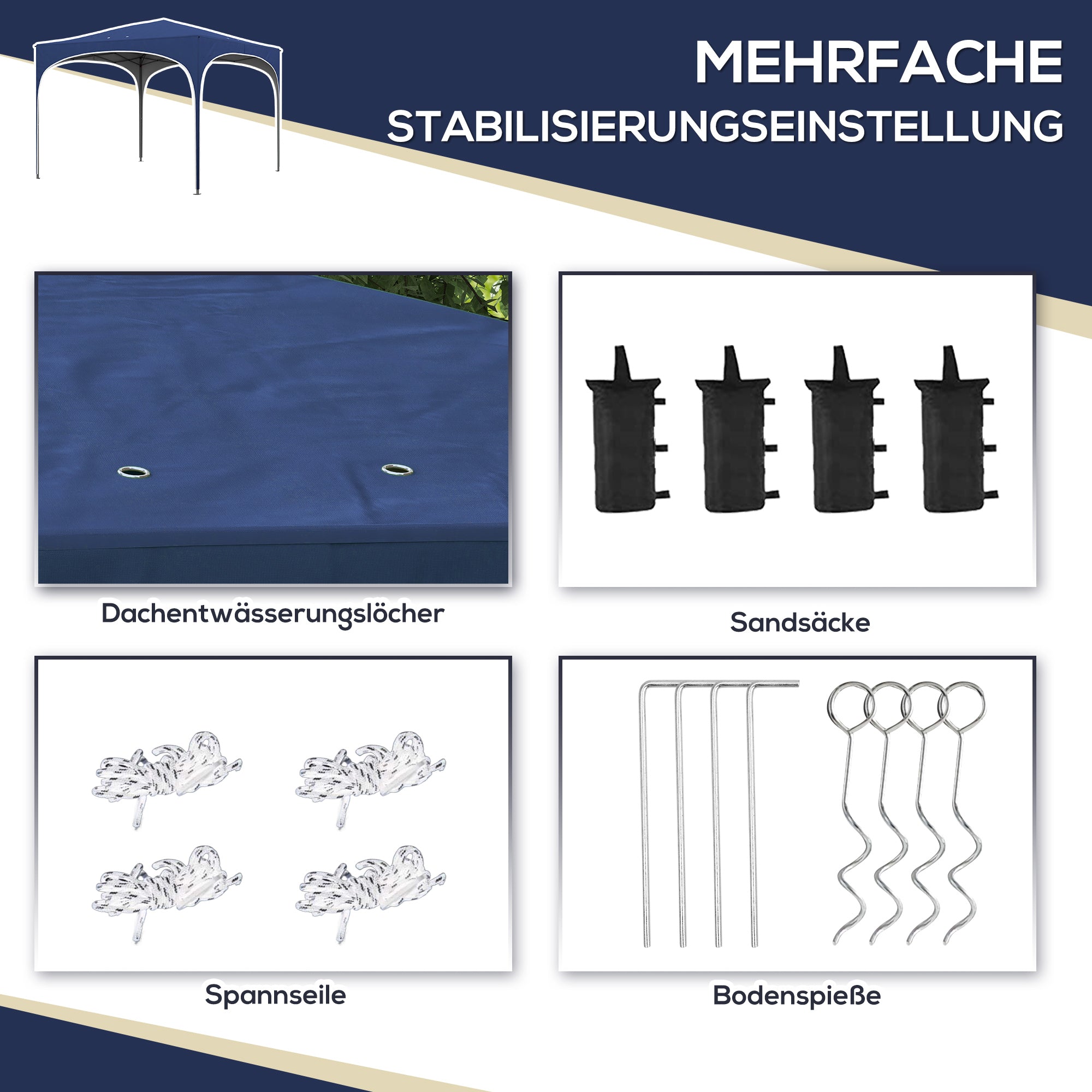 Carrying Bag, Sandbag with Steel Reinforcement, Oxford Blue