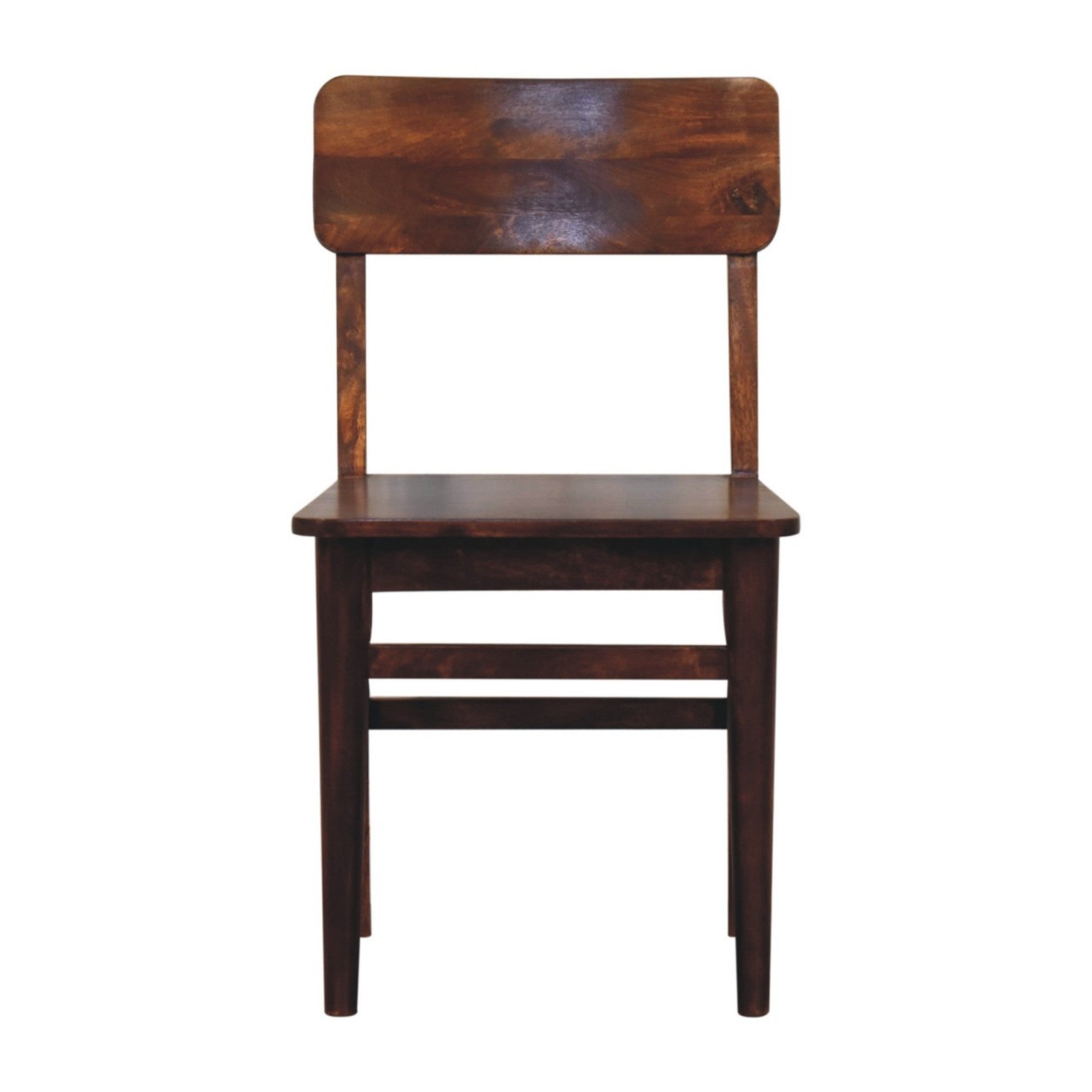 Solid Wood Classic Dining Chair, Chestnut Brown