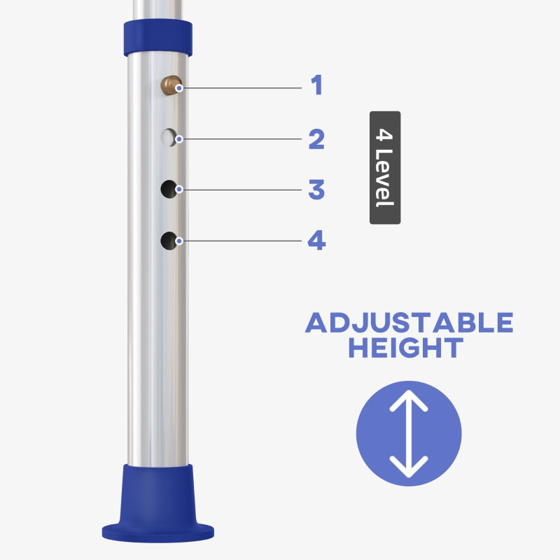 Shower/Bath Stool 44-51.5cm Adjustable Height Aluminium Frame White