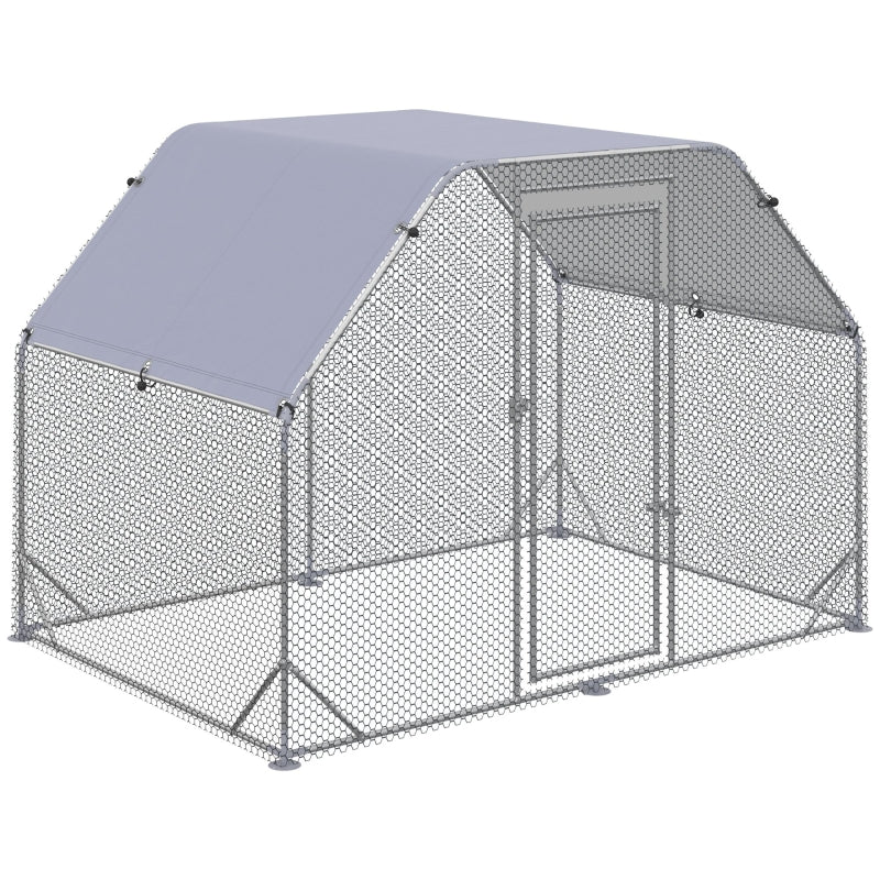 Walk in Chicken Run with Roof for 4-6 Chickens, Wood