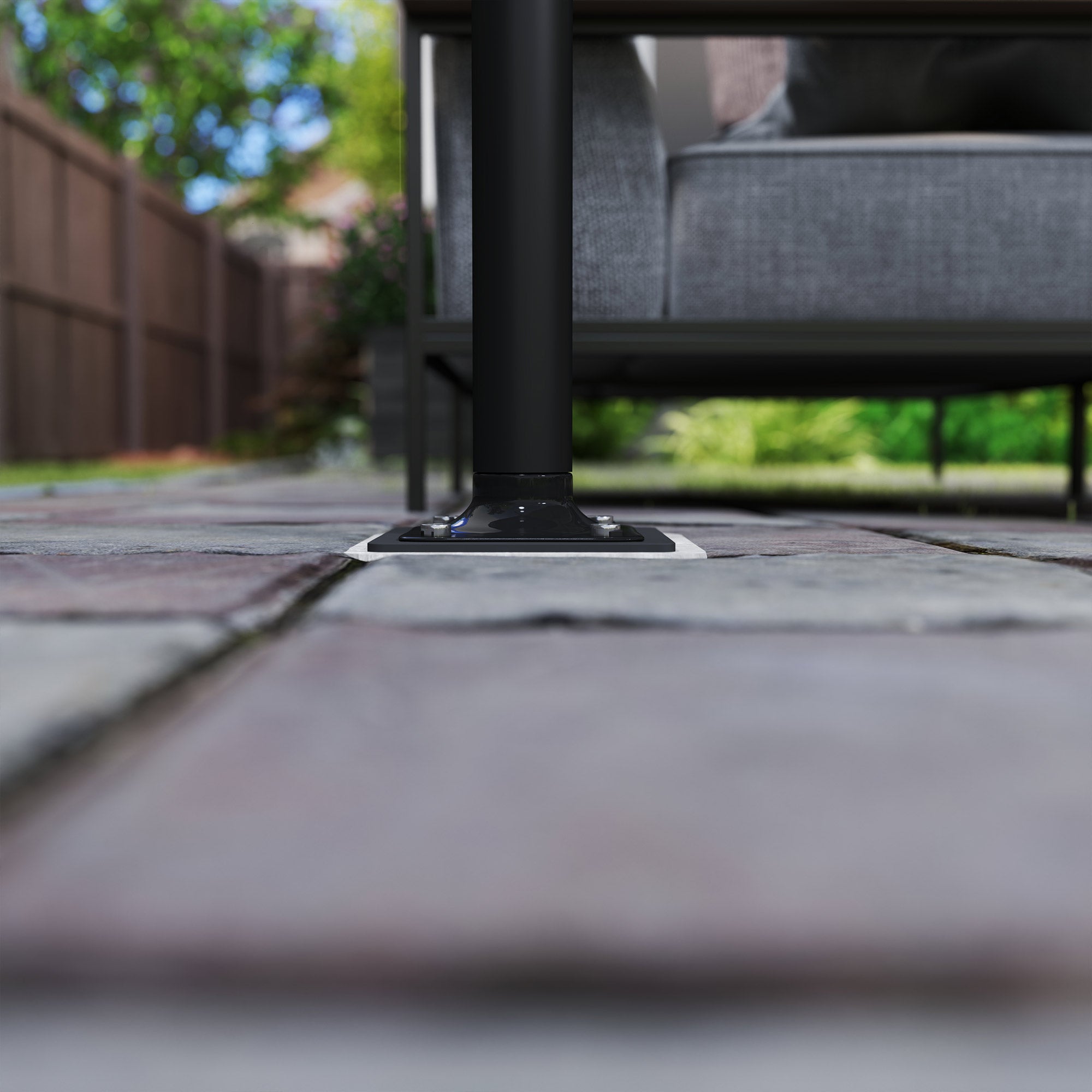 Parasol Base, Cantilever Square Holder, Concrete Dark Grey