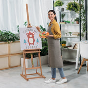 Vinsetto Easel, Adjustable with Storage, Beechwood