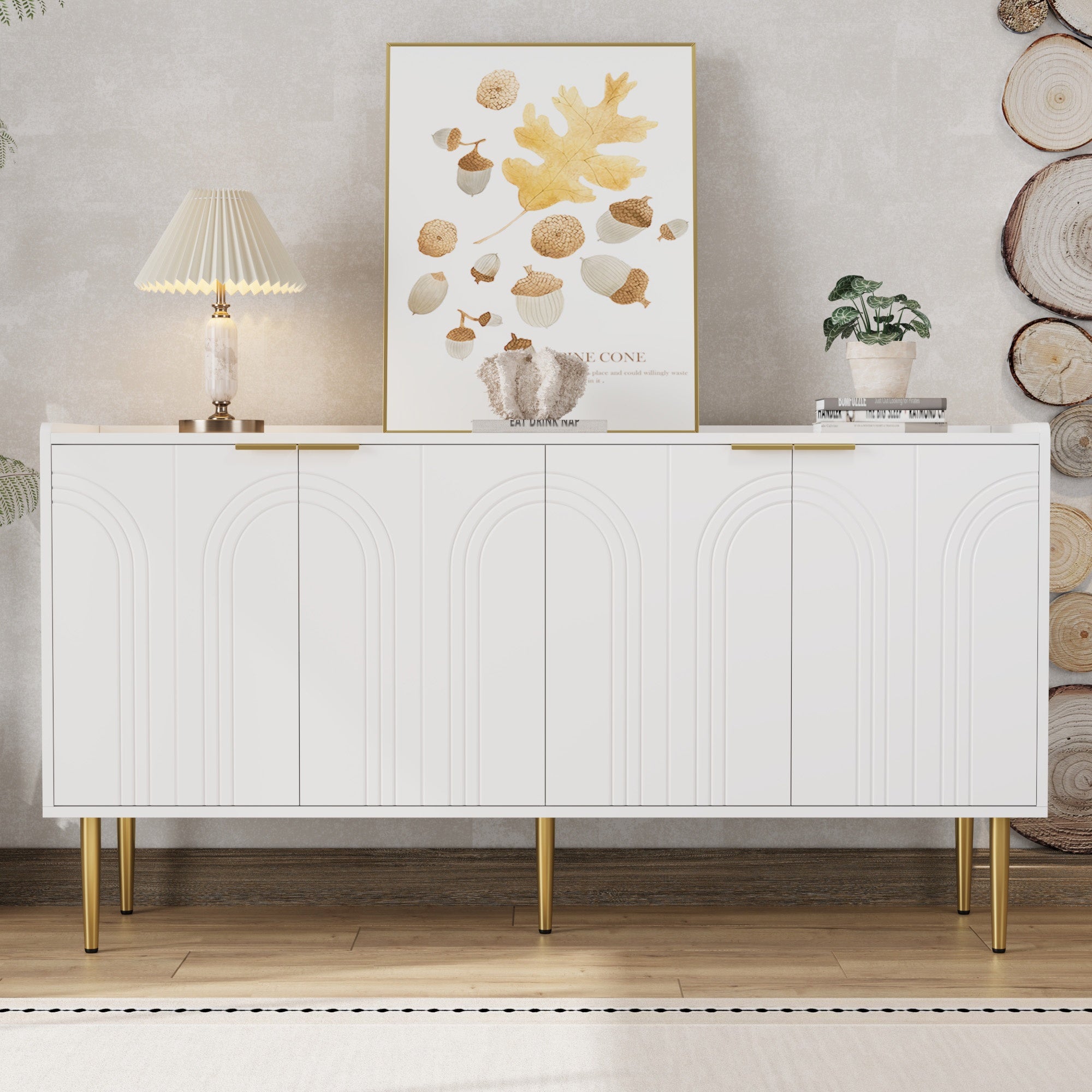 Modern Sideboard Buffet Storage Cabinet 140x38x75cm