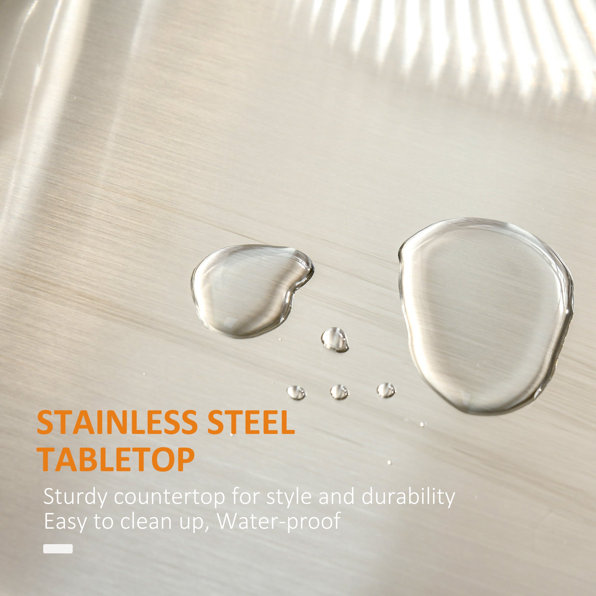 Wooden Kitchen Island on Wheels with Stainless Steel Top, Black