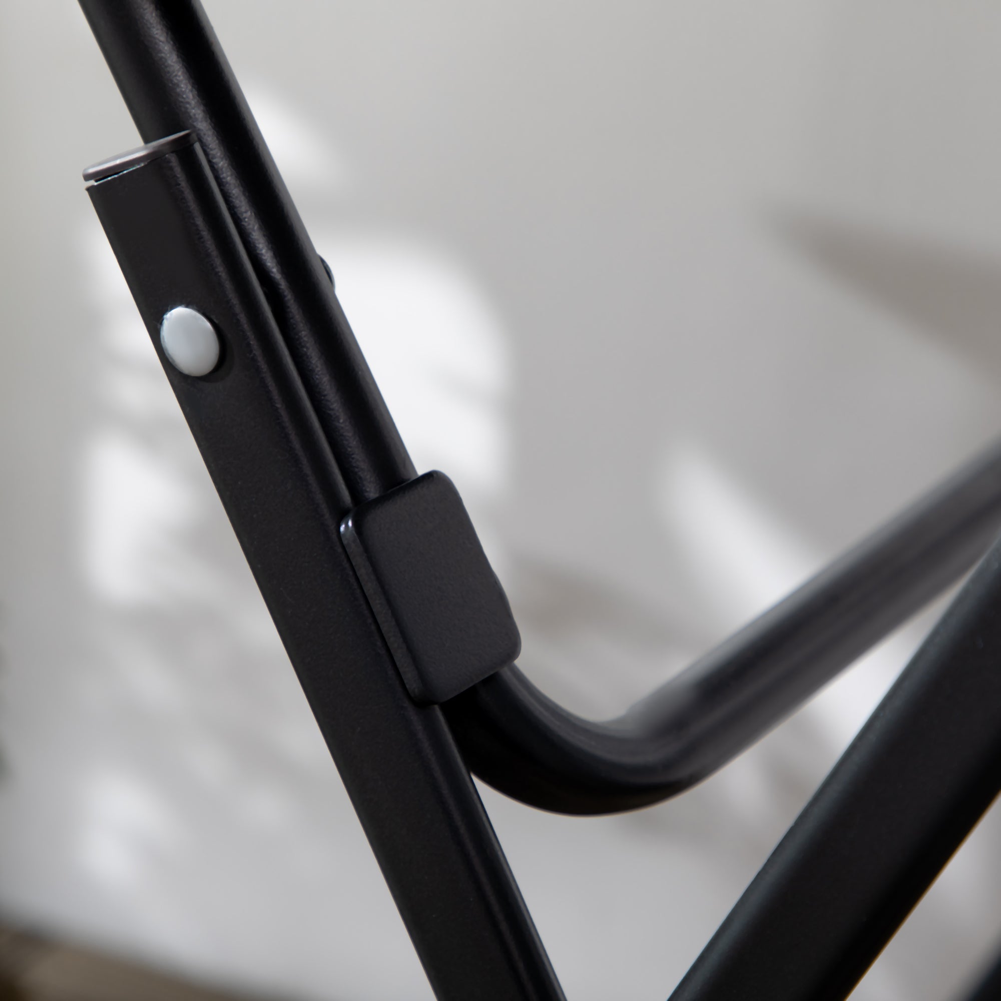 Round Folding Table, Ø60cm Garden Dining, Dark Grey Wood Look