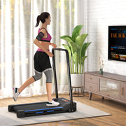 Folding Motorised Treadmill, Home Walking Machine, Blue