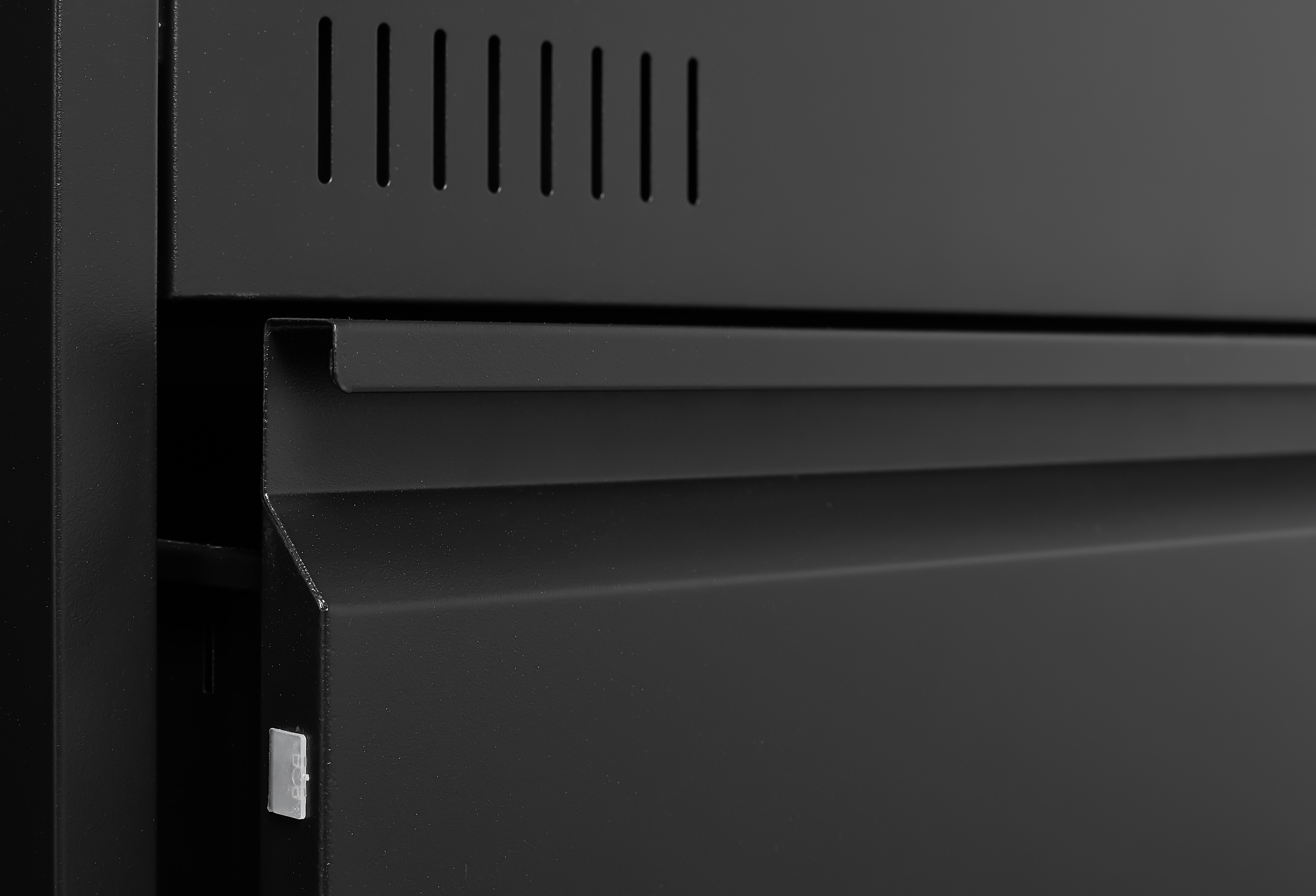 File Cabinet 2 Drawer Metal Lateral Locking Legal/Letter/A4 - Black