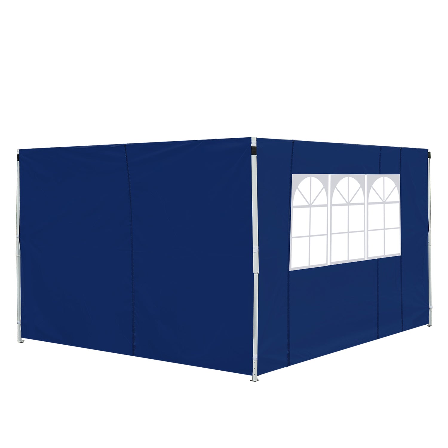 3m Gazebo Side Panel Wall with Window, Replaceable Blue