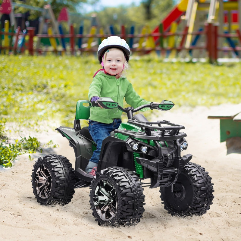 Electric Quad Bike for Children with Light and Music Connection, Green