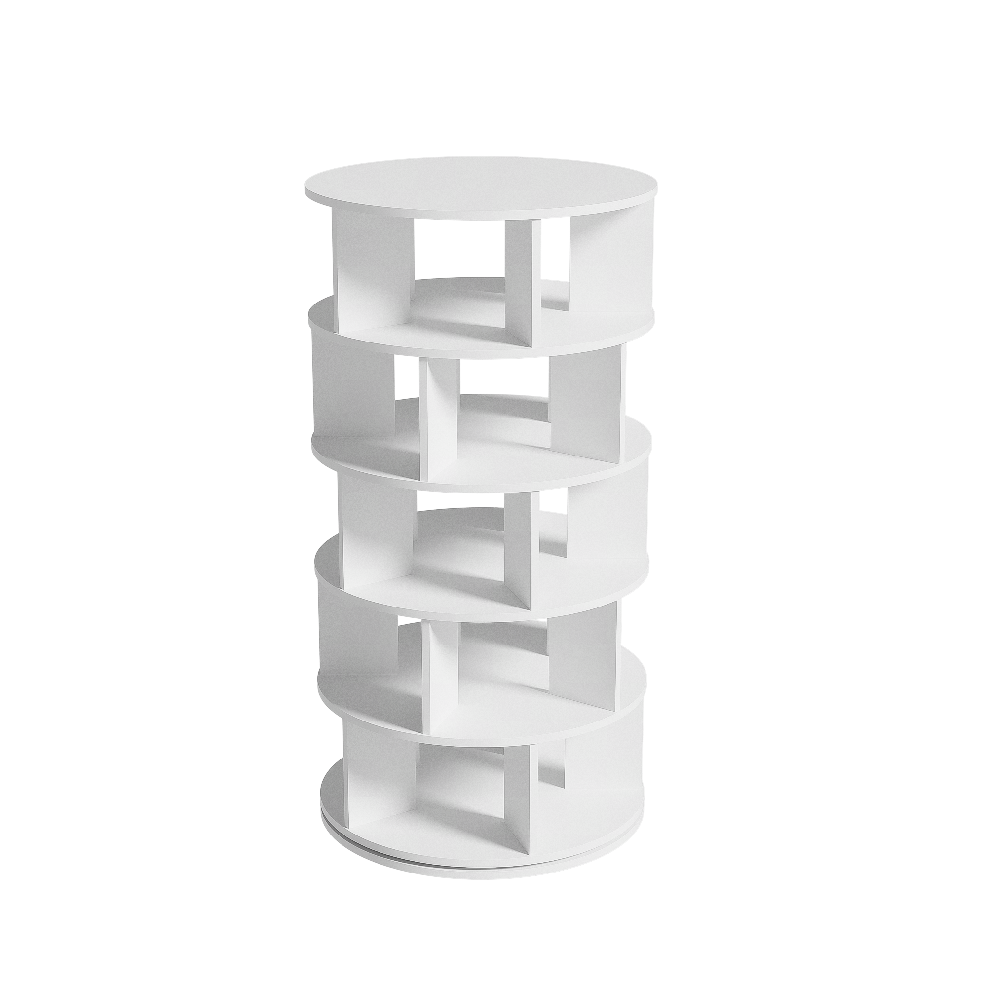 Shoe Rack Rotating Angle, 5 Levels, White