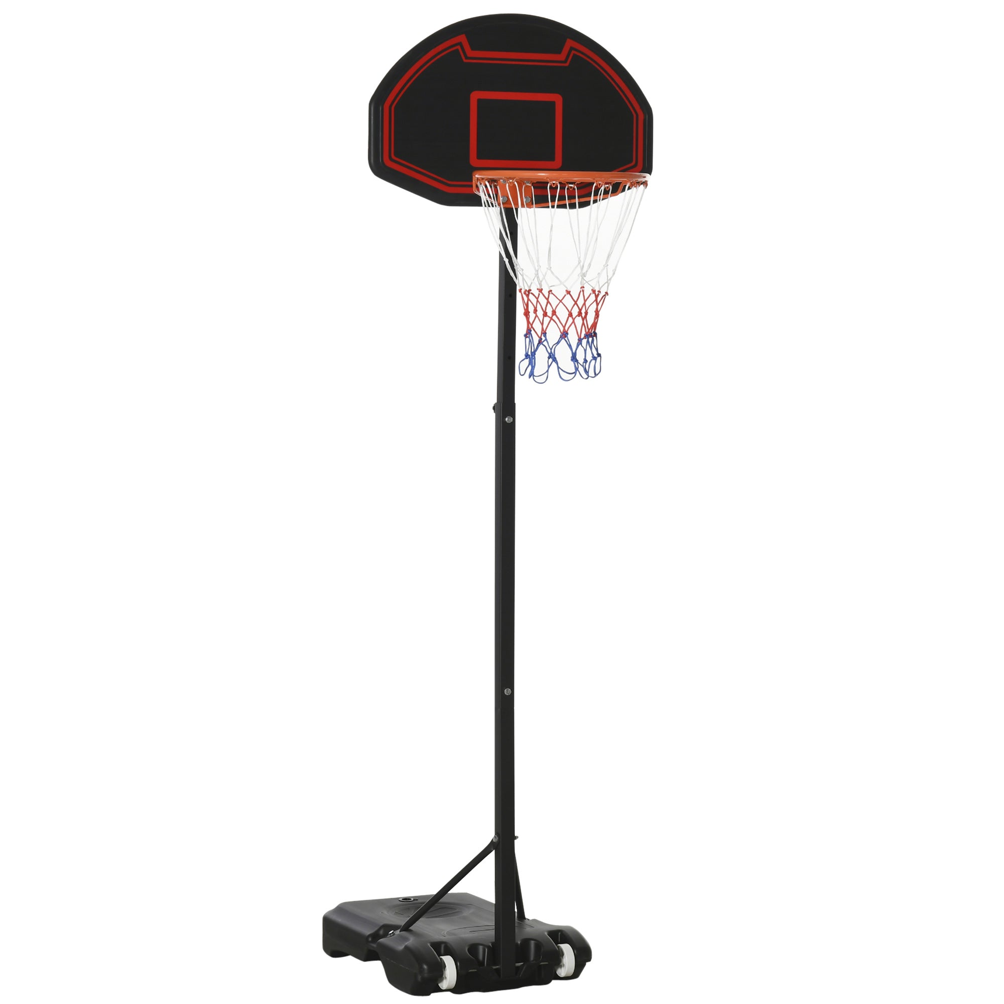 Basketball hoop with stand outdoor adjustable height 195-250cm with wheels