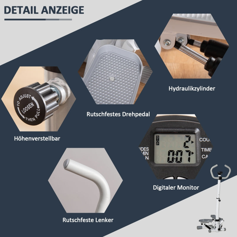 Home Stepper Trainer with LCD Screen, Adjustable Speed, Metal and ABS