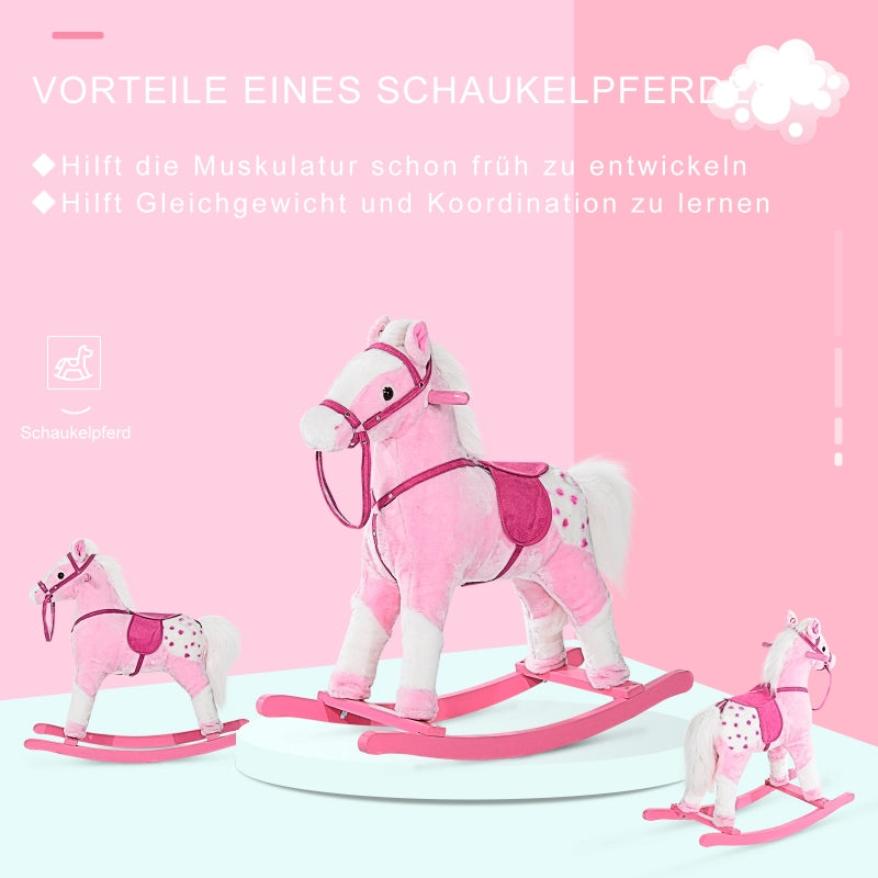 Children's Rocking Horse Rocking Animal Toy Pink
