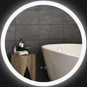 Illuminated Bathroom Mirror, Ø70 cm, 3 Light Colors, IP44, Anti-Fog, Wall Mirror