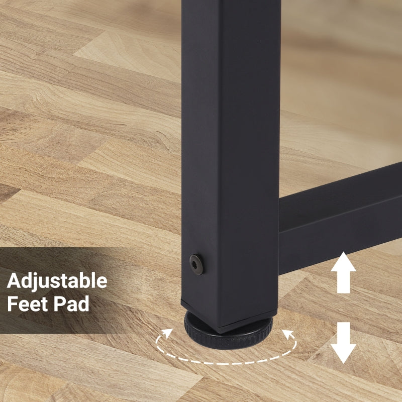 Computer Desk, Workstation for Home Office Study 120 x 60 x 76cm Metal Frame, Black