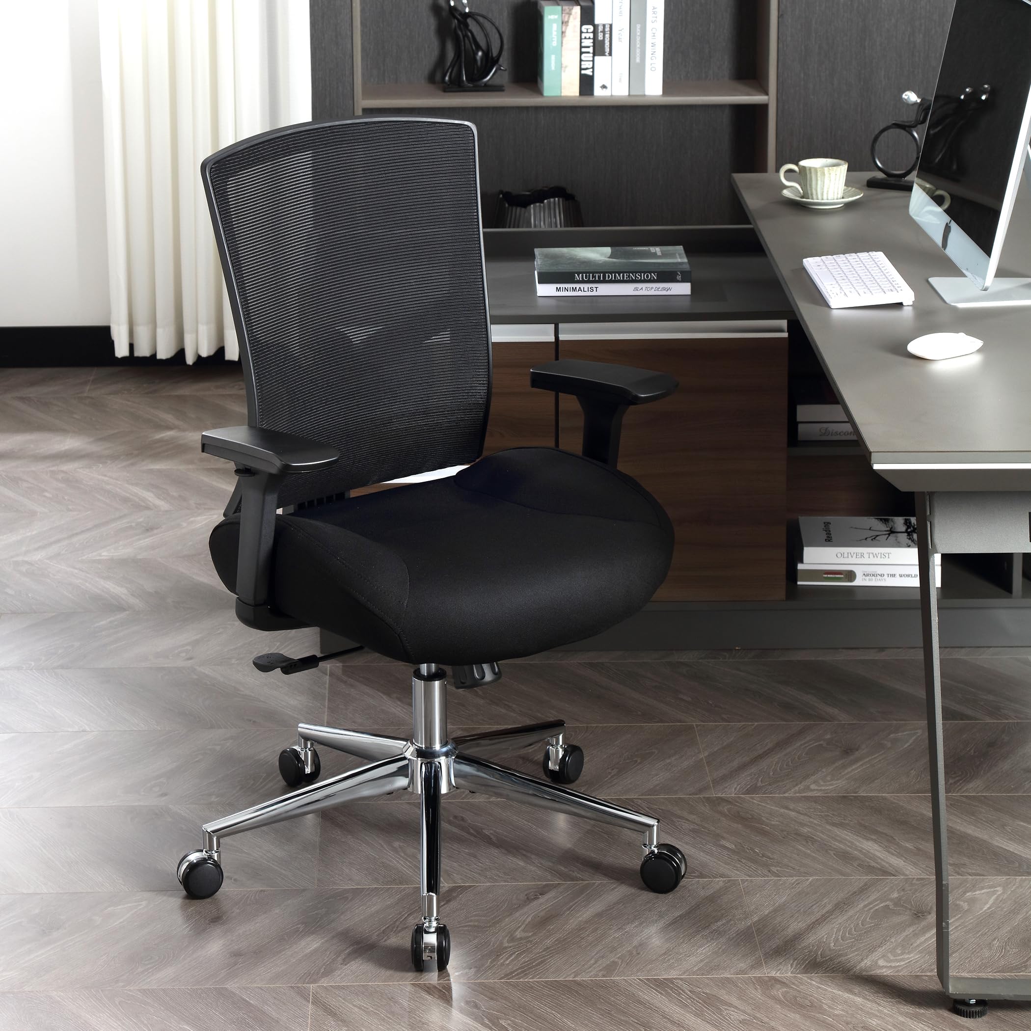 Ergonomic Office Chair, High Back 200kg Capacity 4D Armrests Lumbar Support, Mesh