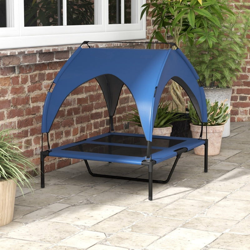 Dog Bed with Roof, Breathable, Water-Repellent, Dark Blue
