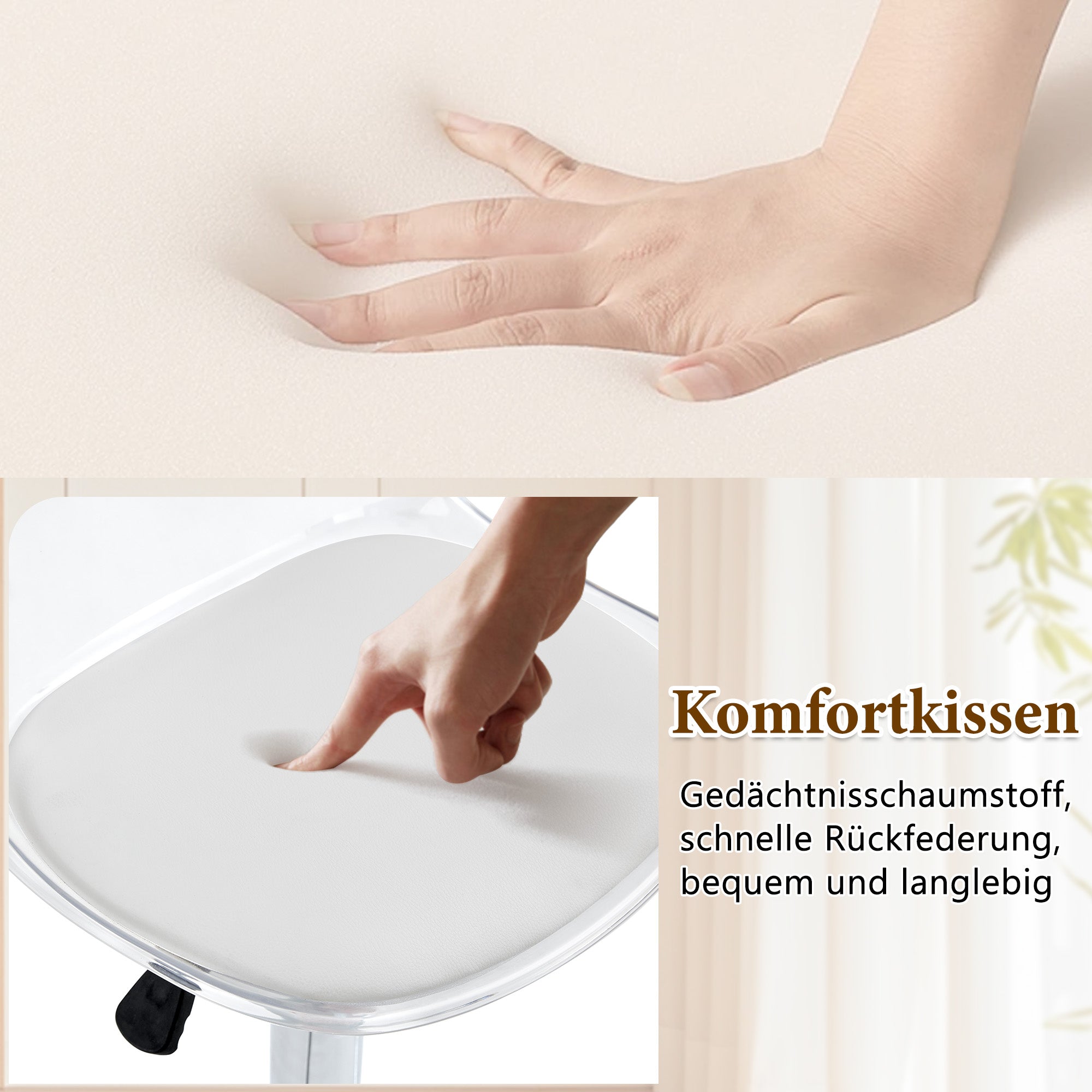 Flexible Bar Set, 89cm Glass Table + 2 Height-Adjustable Stools, Silver-Colored Metal