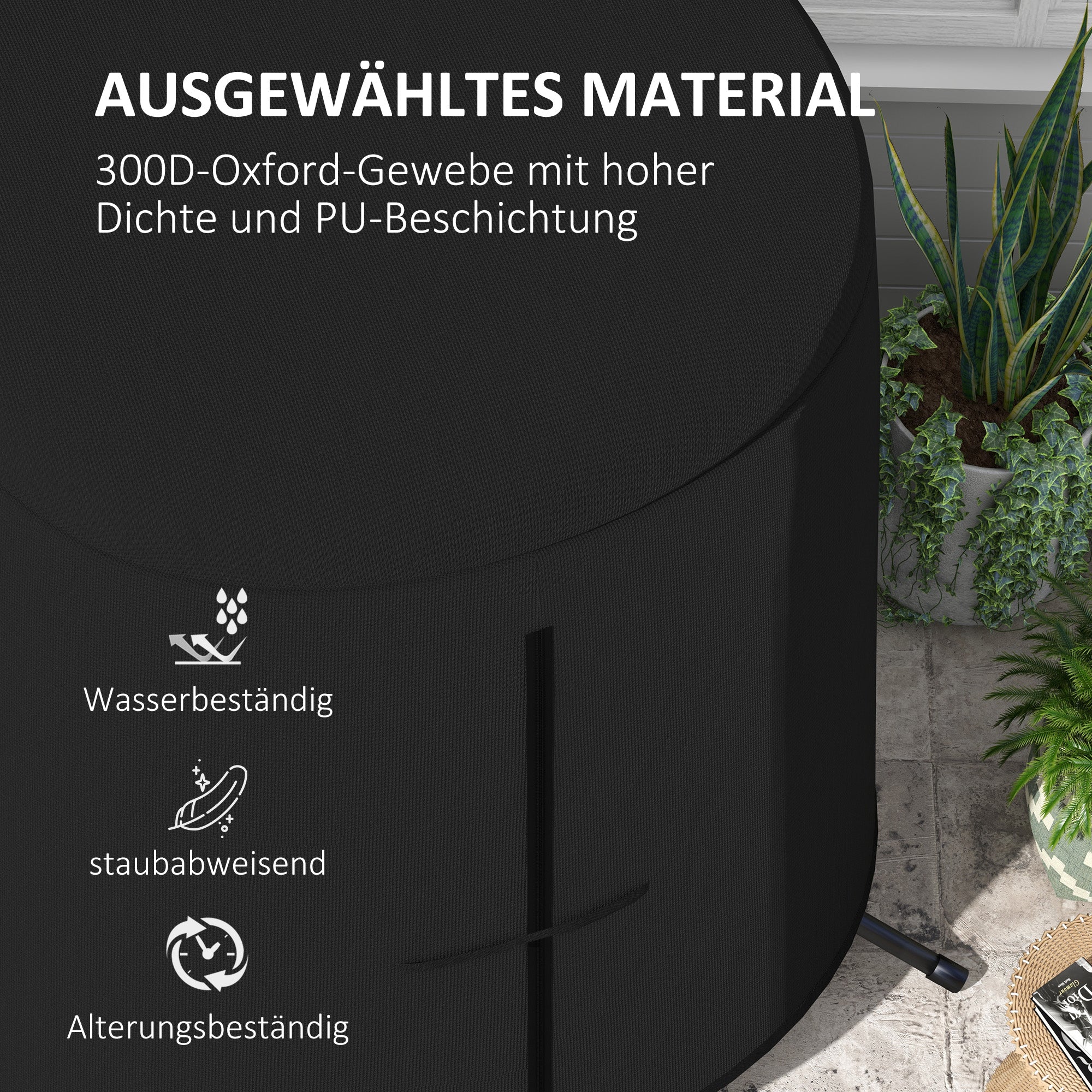 Hanging Chair Cover, Outdoor Waterproof UV Protection, Ø196 x 230H cm, 300D Oxford Fabric