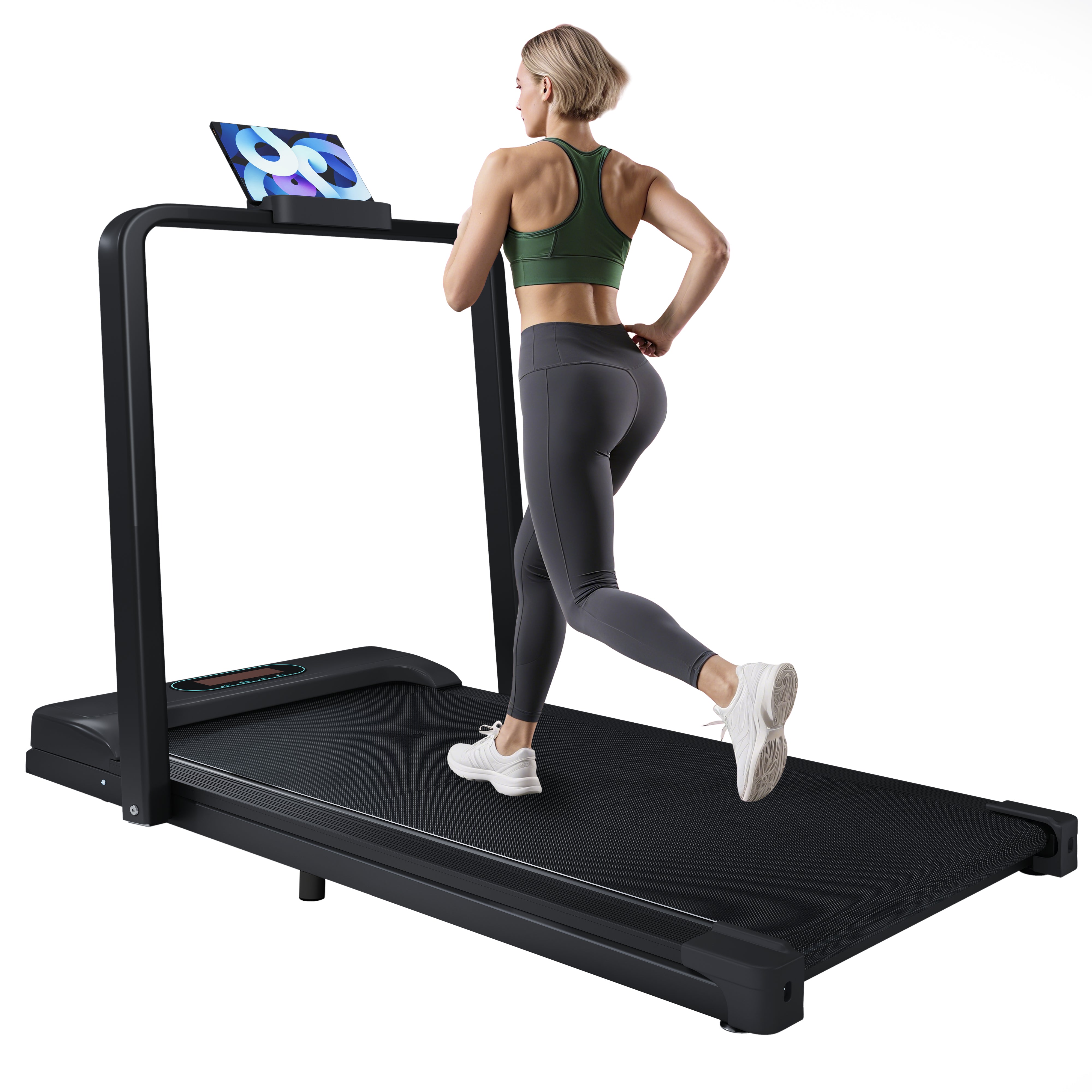 Treadmill, 2-in-1 with Remote Control, LED Display & Bluetooth Speaker, Foldable