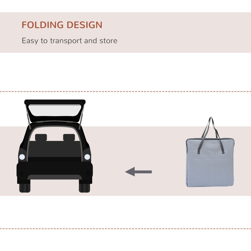 Pet Carrier Folding Bag Portable Travel Cage Mesh Holder - Grey