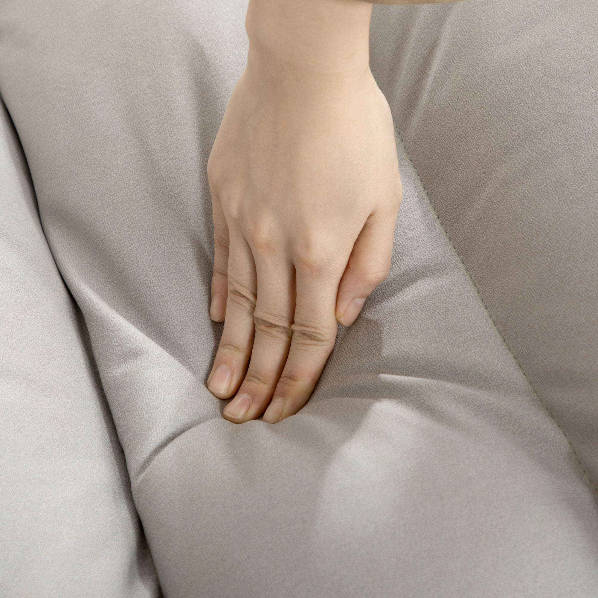 Floor Sofa/Chair Adjustable Backrest Swivel Recliner Light Grey