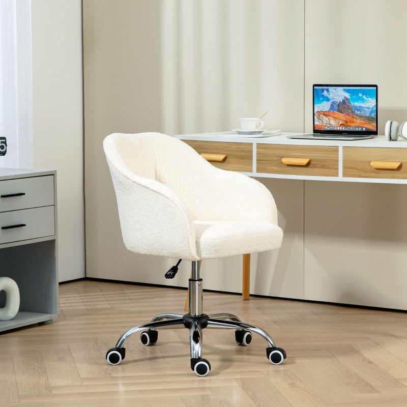 Teddy Fleece Office Chair 46-56 cm - Cream