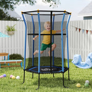 Kids Trampoline Mini Bouncer with Enclosure Safety Net - Blue