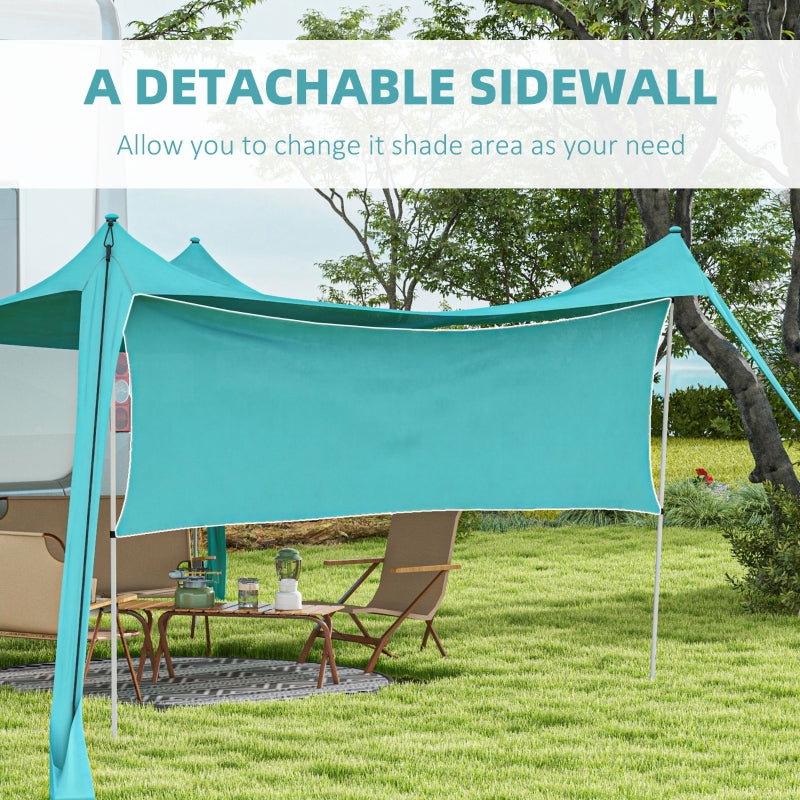 Beach Tent Event Shelter Detachable Sidewall Carry Bag, Sky Blue