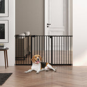 Pet Safety Gate, No Drilling Stair Gate, Metal Plastic, Black