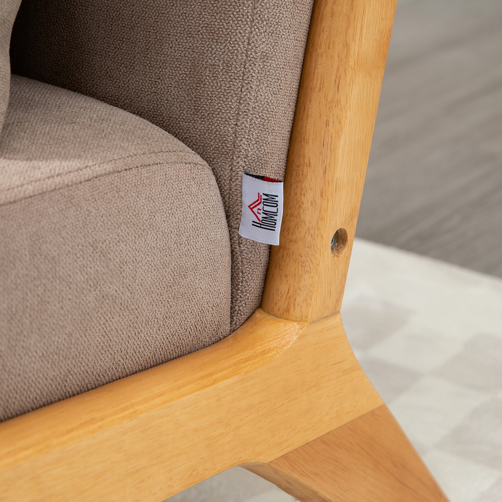 2-Seater Sofa Loveseat, Cushions, Velvet Look, Light Grey