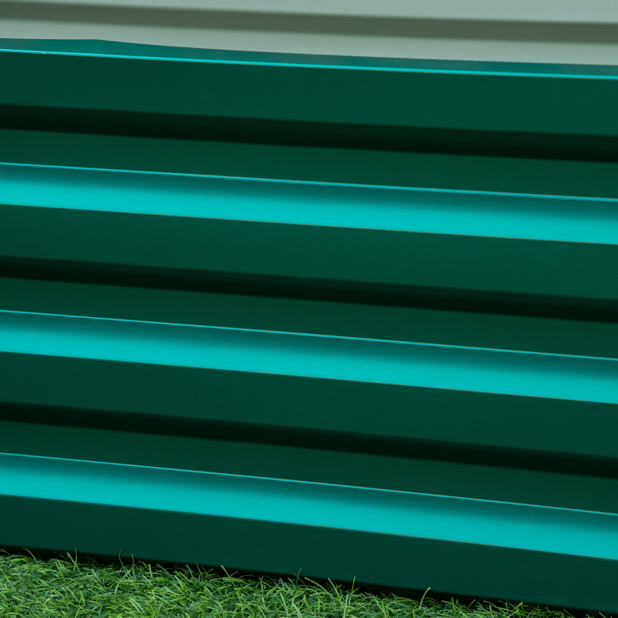 Raised Garden Beds, Outdoor Planters for Herbs and Vegetables, Galvanized Green