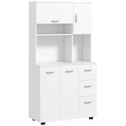 Kitchen Buffet Cabinet Storage with 3 Drawers 3 Shelves 89x168cm White
