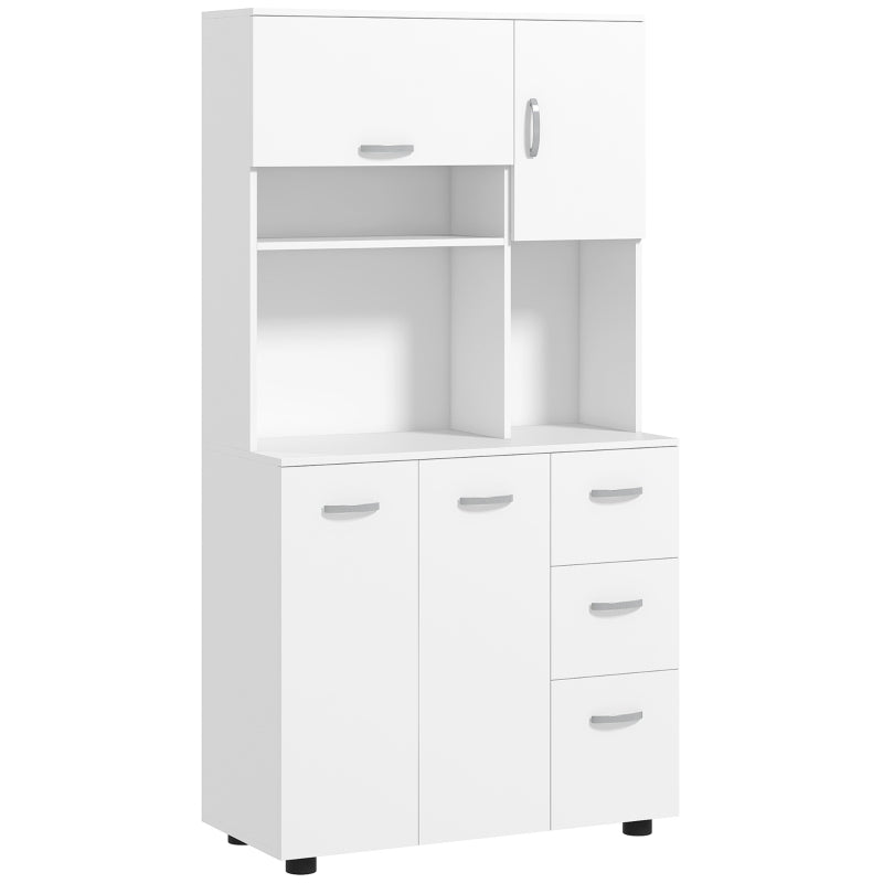 Kitchen Buffet Cabinet Storage with 3 Drawers 3 Shelves 89x168cm White