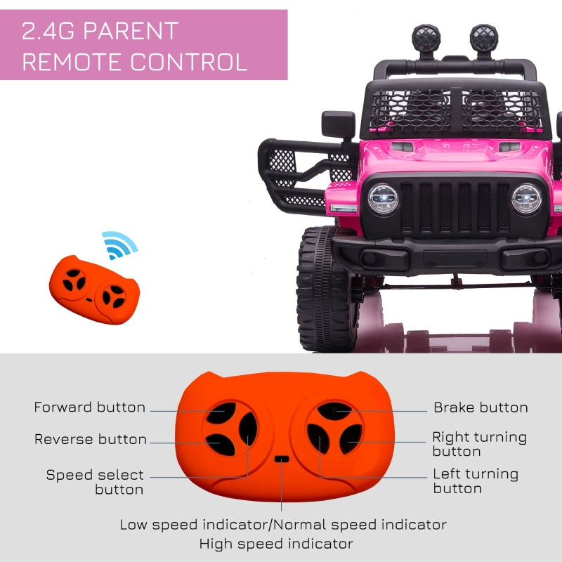 Kids Electric Ride On Car 12V Off Road Toy Pink