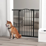 Pressure Fit Dog Stair Gate, Auto Close Adjustable 74-100cm, Black