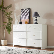 Chest of Drawers with 6 Drawers, White