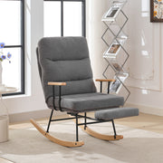 Rocking Chair Comfortable Reclining Function Manual Footrest, 100cm/58cm