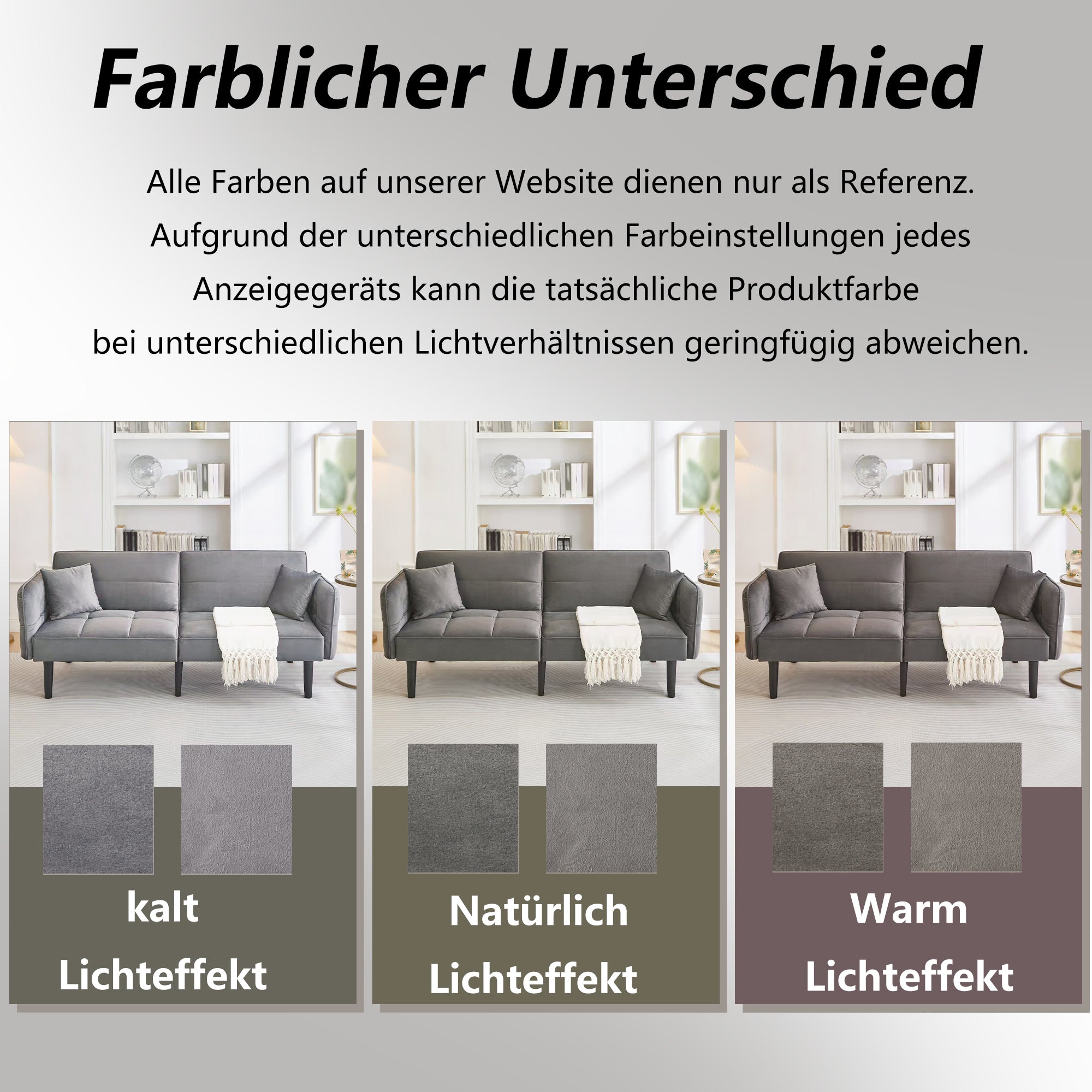 2-in-1 Sofa Bed, Two-seater Folding Armrests Sleeper, Velvet